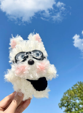 西高地小狗挂件可爱卡通毛绒钥匙扣创意玩偶公仔包包挂饰情侣礼物
