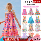 背心裙子 儿童度假裙夏装 pptown度假连衣裙合集 女童连衣裙夏季
