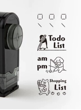 现货日本midori回转油性新年印章手帐装饰素材边框可涂色todo女孩