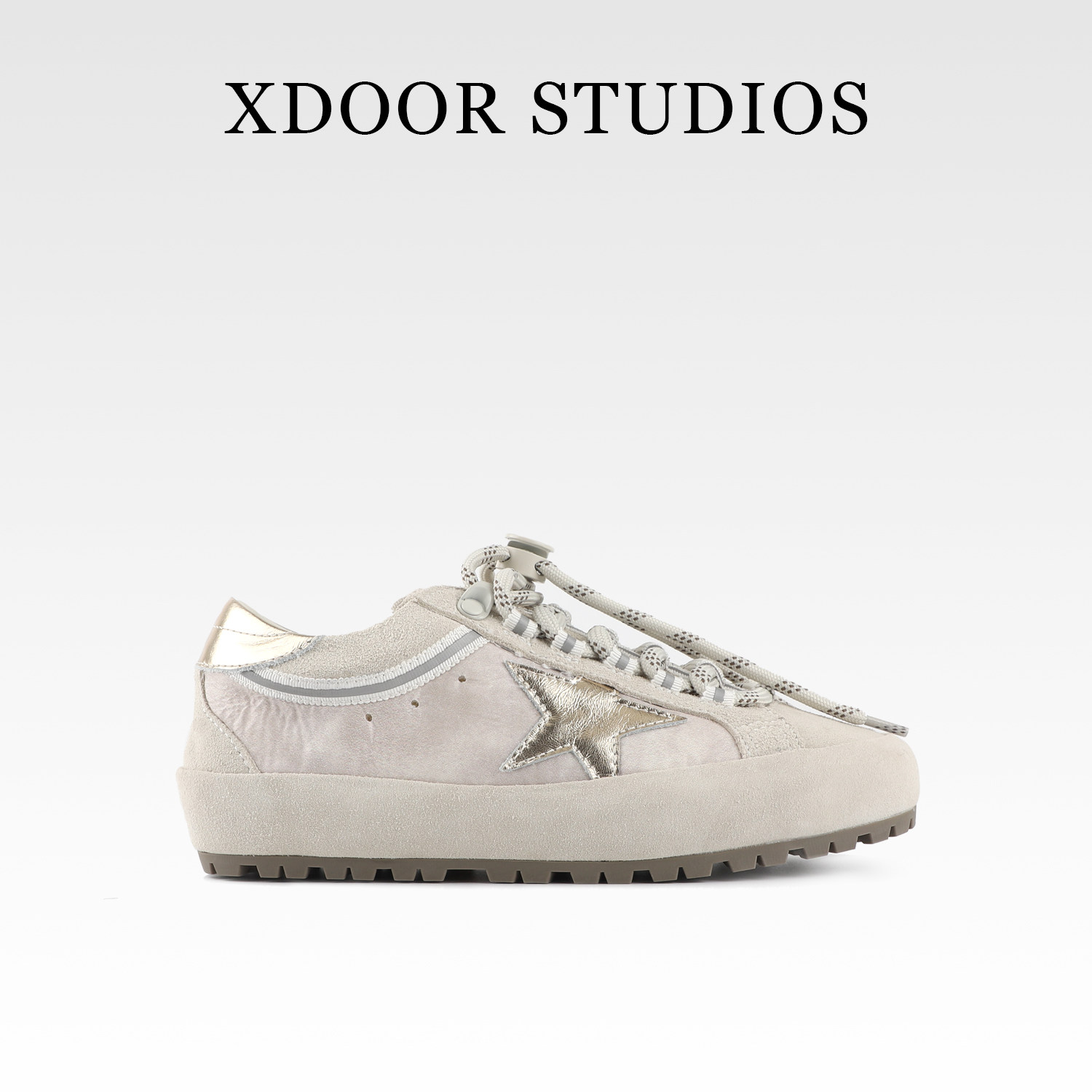 【星河共鸣】XDOOR STUDIOS德训鞋女复古星星小脏鞋厚底拼色板鞋,女鞋,时尚休闲鞋,淘宝优惠券,粉丝福利购,淘宝优惠卷