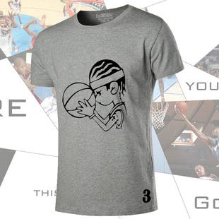 t恤可定制 学生青年运动纯棉短袖 76人队艾佛森3号篮球训练服 夏季