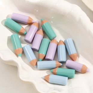 创意小清新立体仿真可爱拼色彩色迷小铅笔头DIY耳环百搭饰品配件