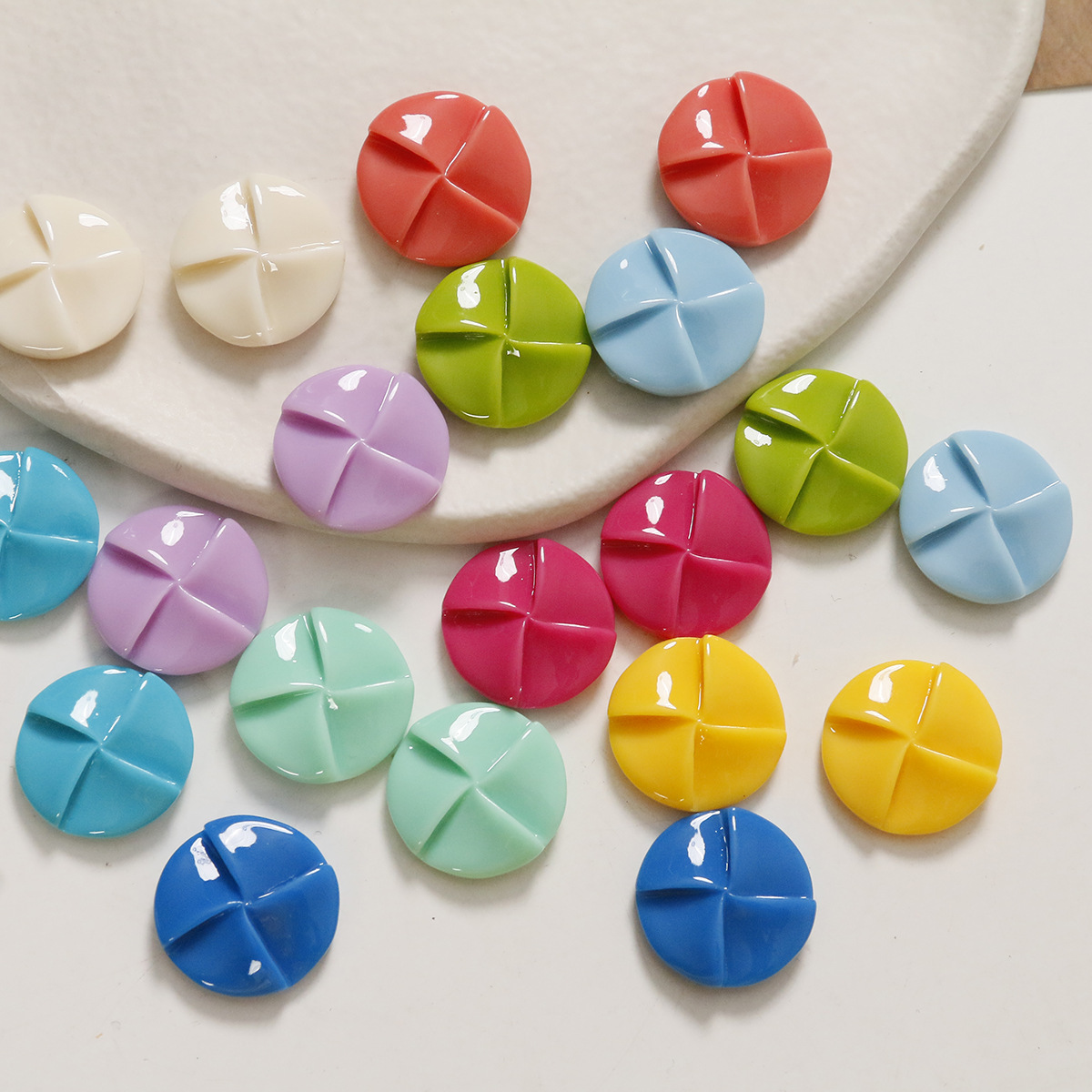 20mm个性创意风车造形圆形半丸手机壳饰品女DIY配件树脂贴片