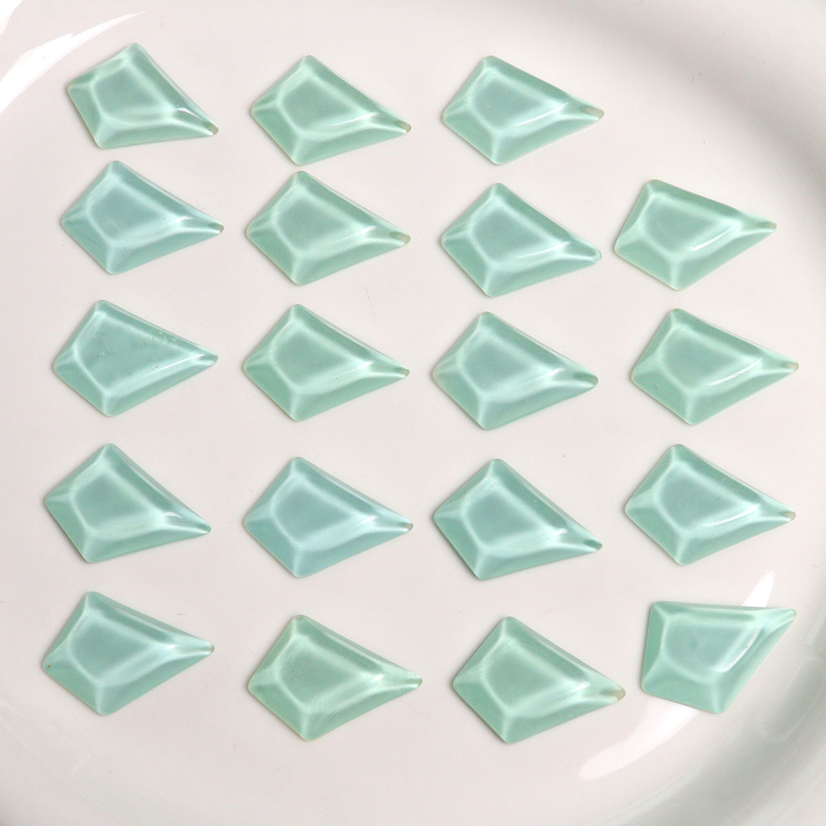 日系小清新几何菱形水波纹树脂贴