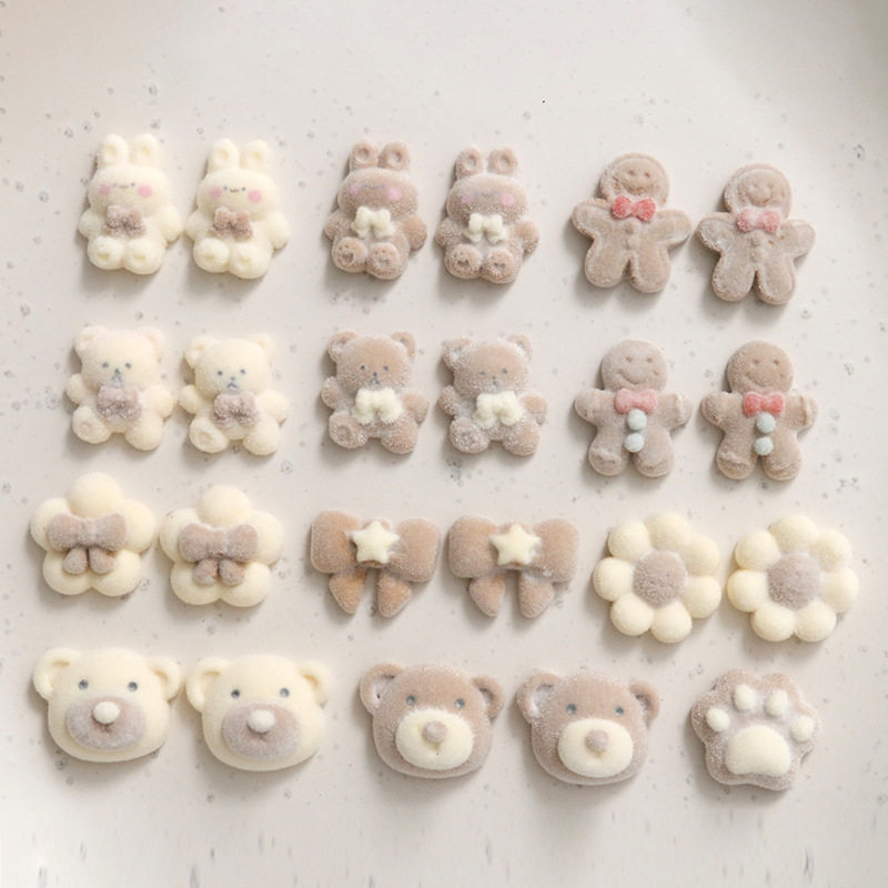 秋冬可爱植绒小熊小兔子花朵贴片diy树脂配件耳饰头饰手机壳材料,饰品/流行首饰/时尚饰品新,其他DIY饰品配件,淘宝优惠券,粉丝福利购,淘宝优惠卷