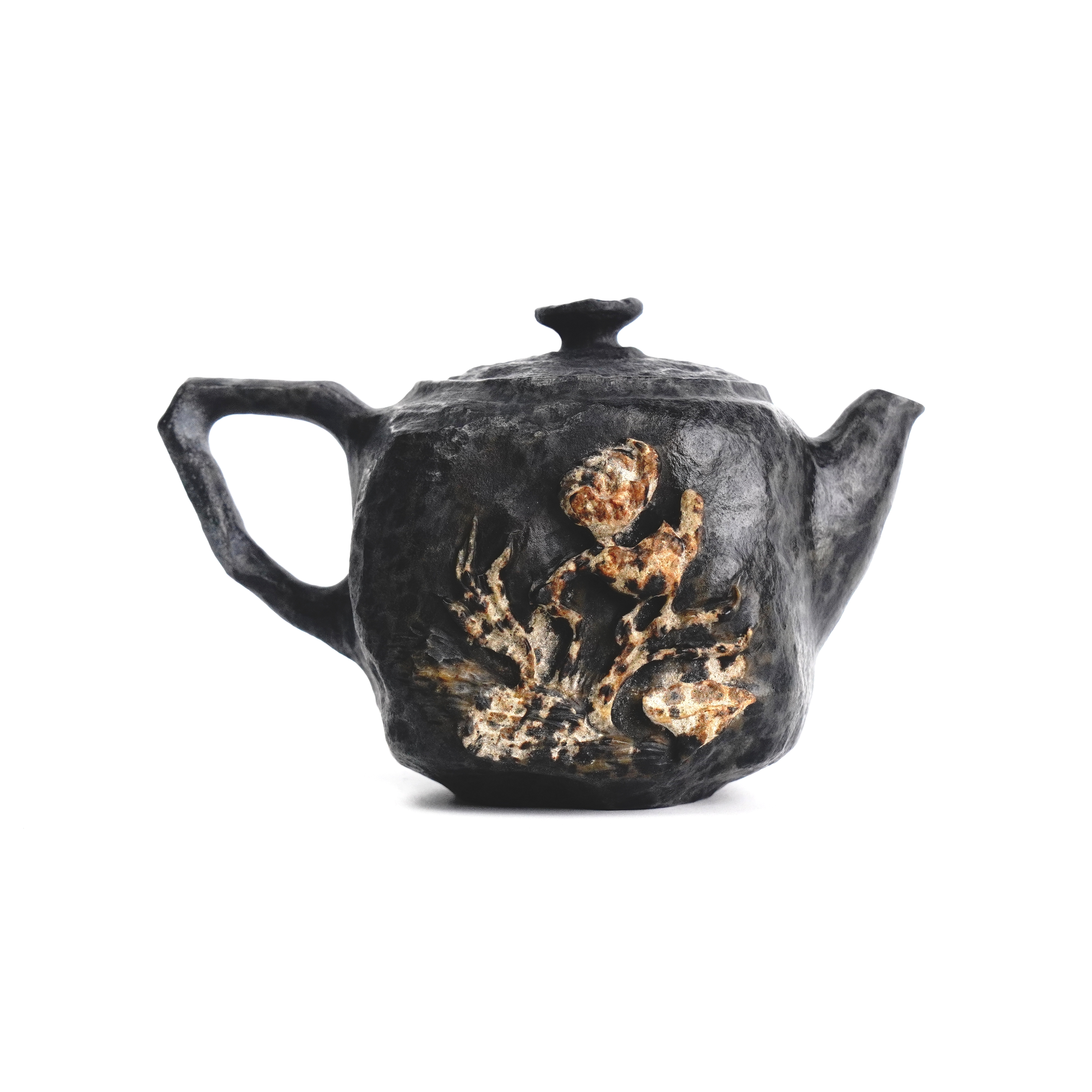 【翠鸟】150cc天然冰碛岩手工石茶壶高端送礼茶器