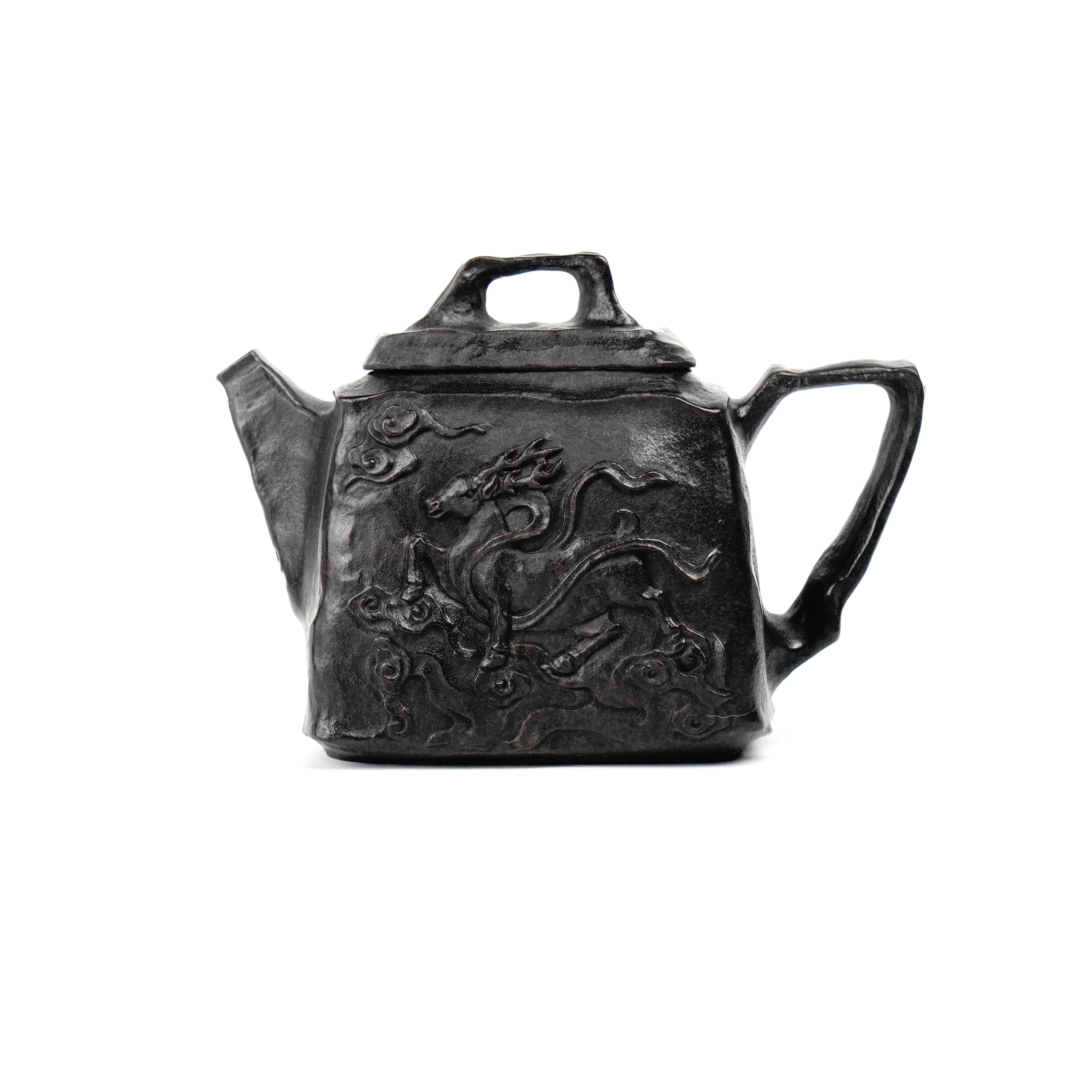 【一路同行】180cc天然冰碛岩手工石茶壶高端送礼茶器