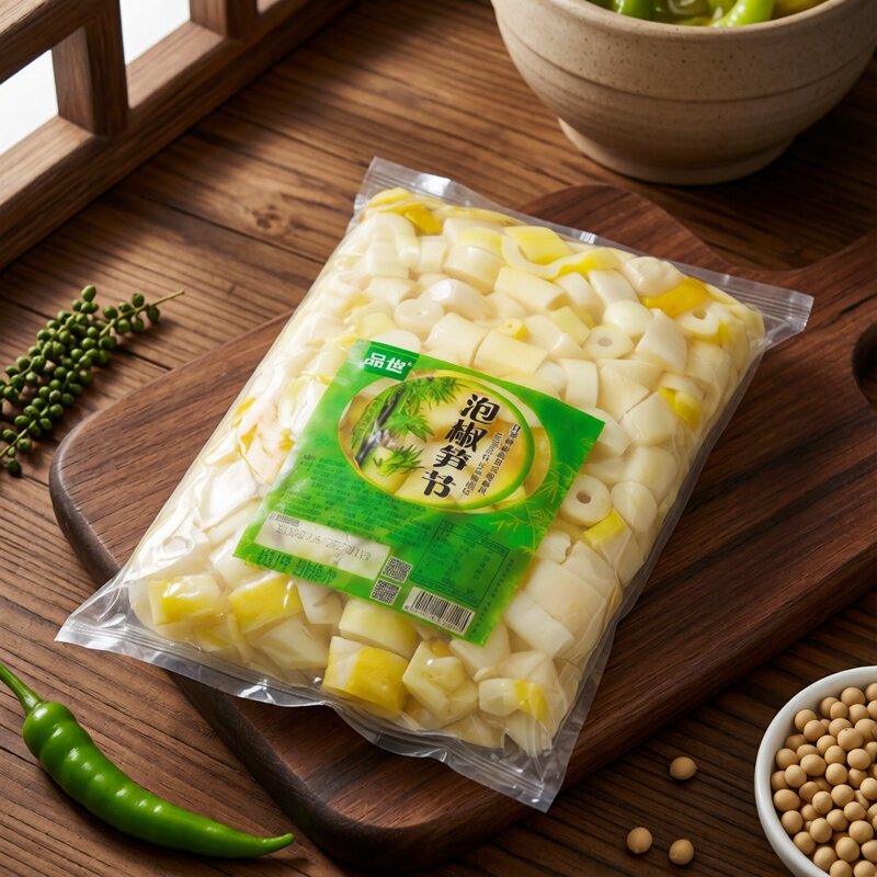 品世泡椒笋节大包装1000克脆嫩笋子开袋即食小零食泡椒竹笋