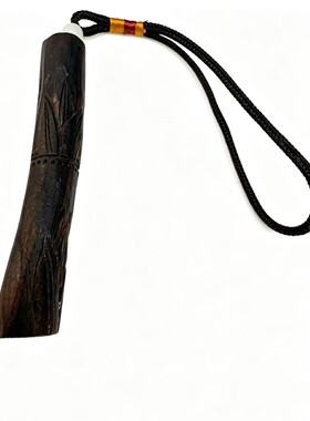 降真香，纯手工制作，竹节雕刻手把件，随身挂件把件