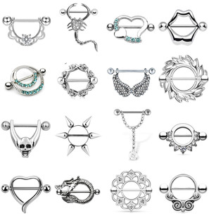 男女乳环阴环阴唇乳钉个性穿刺欧美夜店泰国无洞闪钻乳头佩戴铃铛