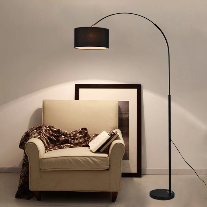 钓鱼灯创意落地灯卧室客厅书房麻将遥控调光北欧LED床头立式台灯