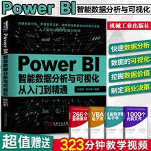 Power BI智能数据分析与可视化从入门到精通 Excel办公自动化VBA软件数据挖掘计算机数据库分析师微软powerbi教程 PowerQuery书籍