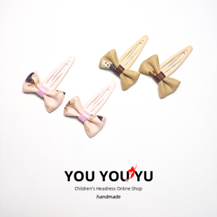 可爱甜美小熊发夹宝宝粉色发卡bb夹发饰儿童刘海碎发夹子女童头饰