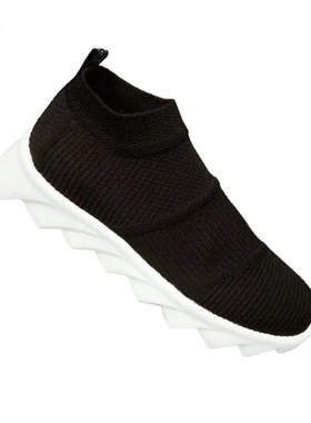 多走路duozoulu壹鞋库shoe sone新款高弹一脚蹬锯齿袜子男鞋女鞋