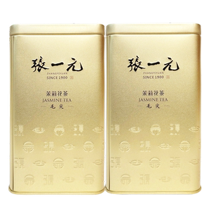 张一元茉莉花茶毛尖400g金罐