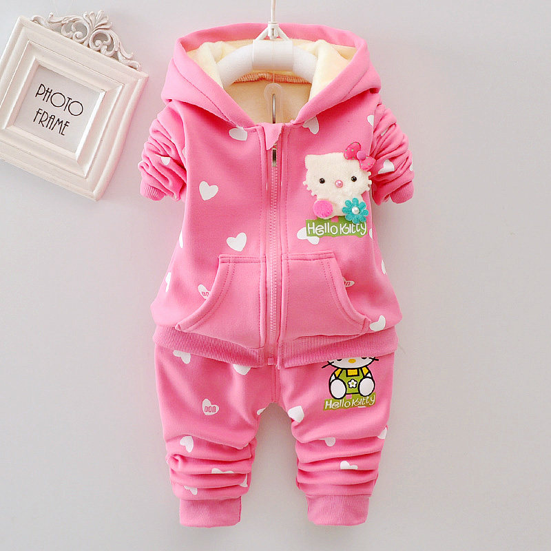 Female baby Spring suit 2019 New Girls 1-2-3-4 Winter clothes Baby children winter Plush coatin the Children/Baby/Family fitted , Set  category - from Buy2taobao.com to provide professional Taobao agent buy service