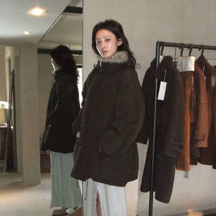 现货！韩国 ve*so 25FW Cocoon Down  毛领 短款羽绒服