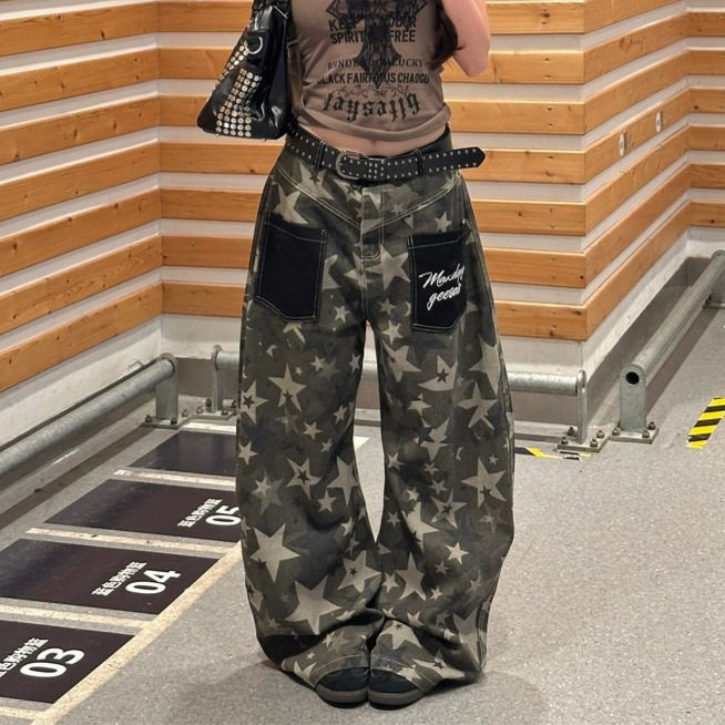 复古刺绣弯刀男女街头潮流撞色口