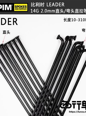 比利时SAPIM leader 2.0 等径弯头直头圆头直拉等径辐条黑色钢丝