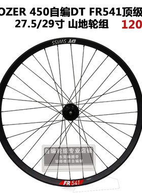 DT FR541车圈KOOZER 450 120响花鼓冠军辐条山地单后轮 自编轮组