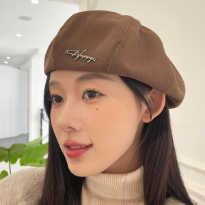 贝雷帽女春秋款帽子2023新款八角帽显脸小秋冬季韩版潮时尚鸭舌帽
