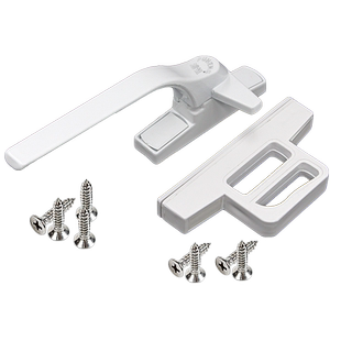 内开塑钢门窗执手带扣单点卡锁实心7字把手内开窗拉手拉窗户锁扣