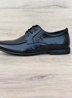 稀缺牛皮男鞋尖头黑色春季百搭外贸英伦休闲商务皮鞋男真皮软底