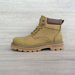 英伦牛皮马丁靴系带厚底复古经典百搭户外休闲高帮皮鞋男真皮圆头