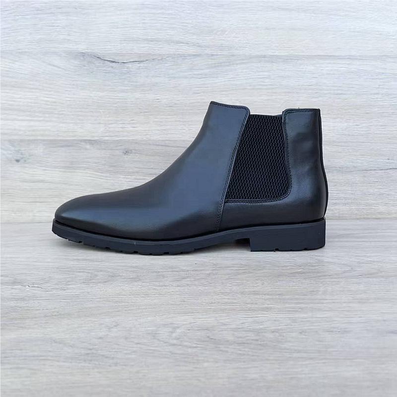 英伦切尔西靴子男真皮尖头保暖