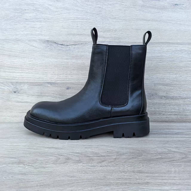 切尔西靴子男真皮厚底高筒皮鞋