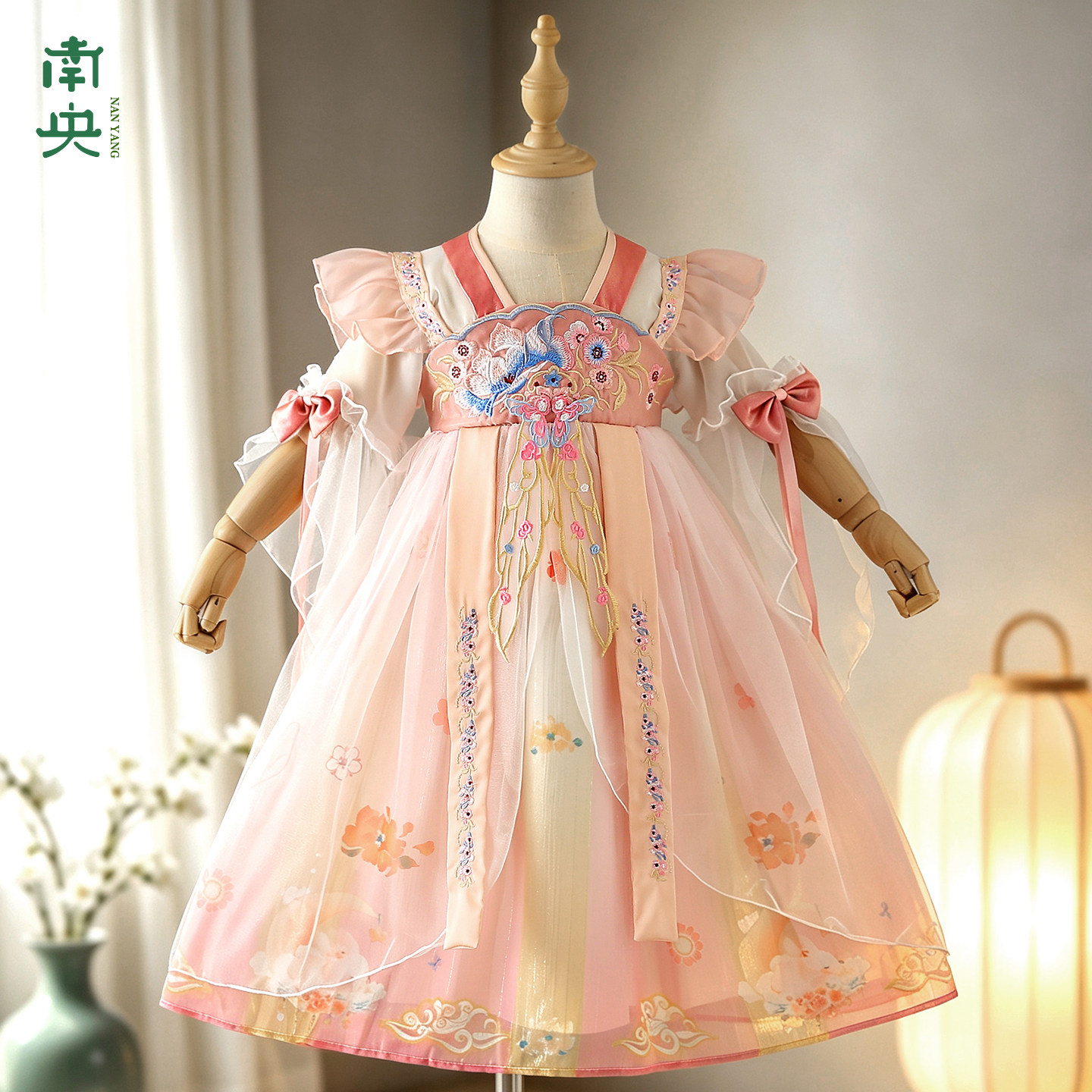 日常可穿汉服女童襦裙夏季薄款裙子儿童唐制短袖连衣裙宝宝公主裙图片