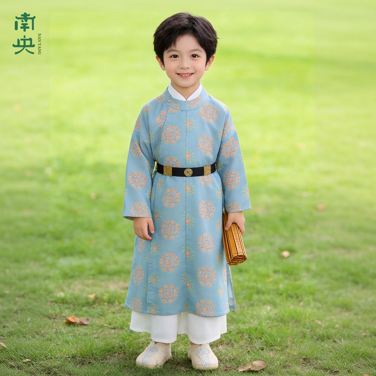 唐制汉服男童传统古典儿童宋制圆领长袍春秋季宝宝中国风古装薄款