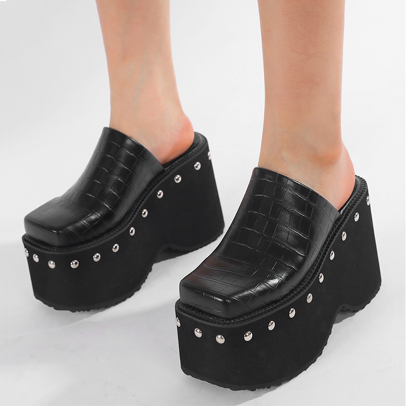 2025年时尚新款超高跟包头拖