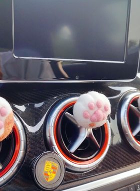 个性猫爪汽车空调车载装饰夹高档