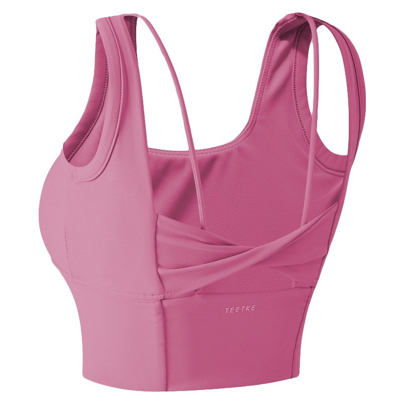 跨境美背聚拢运动内衣全罩杯透气跑步外穿瑜伽背心式健身文胸胸垫,运动/瑜伽/健身/球迷用品,瑜伽内衣,淘宝优惠券,粉丝福利购,淘宝优惠卷