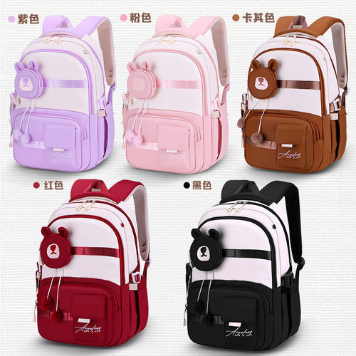 2026学生儿童schoolbag书包女生5-6年级双肩包大容量牛津布背包女