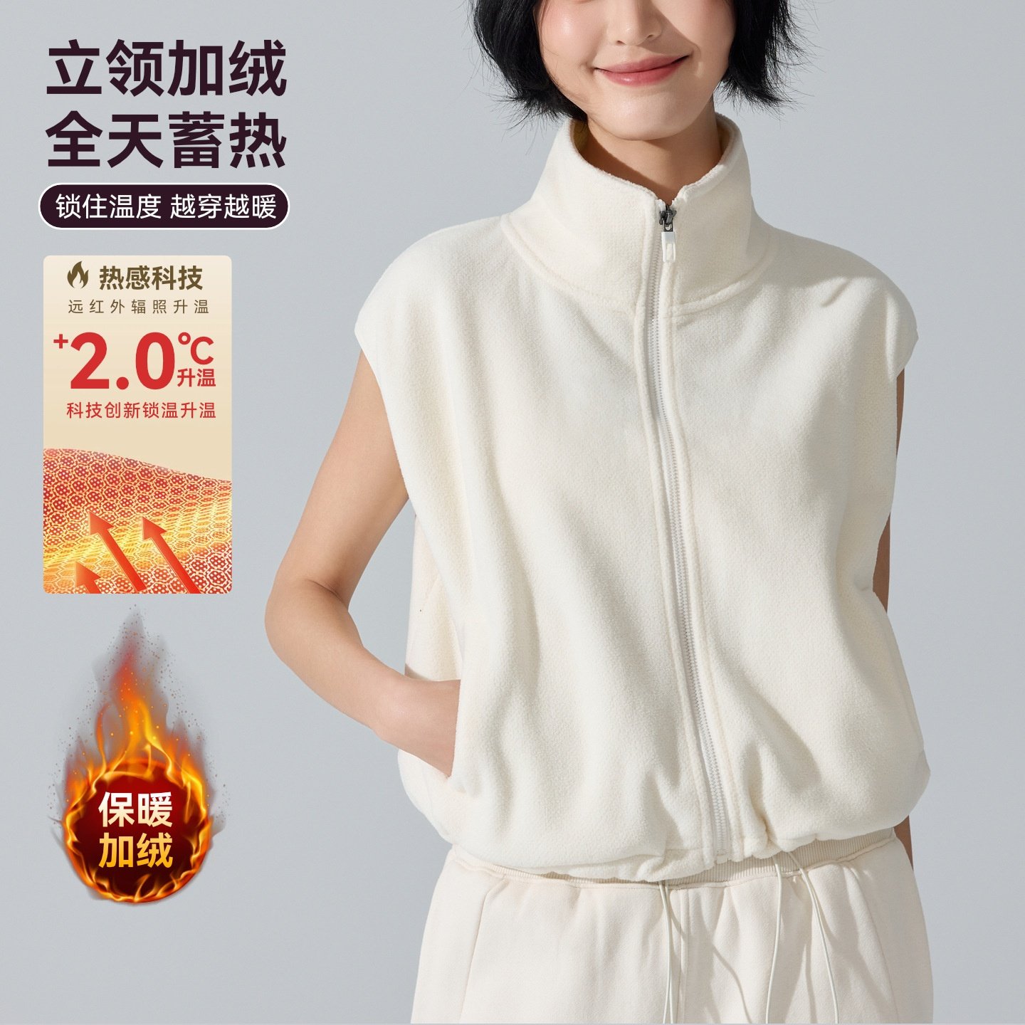 欧美保暖瑜伽马甲外套女秋冬跑步运动外穿立领加绒背心健身服上衣,运动/瑜伽/健身/球迷用品,瑜伽背心,淘宝优惠券,粉丝福利购,淘宝优惠卷