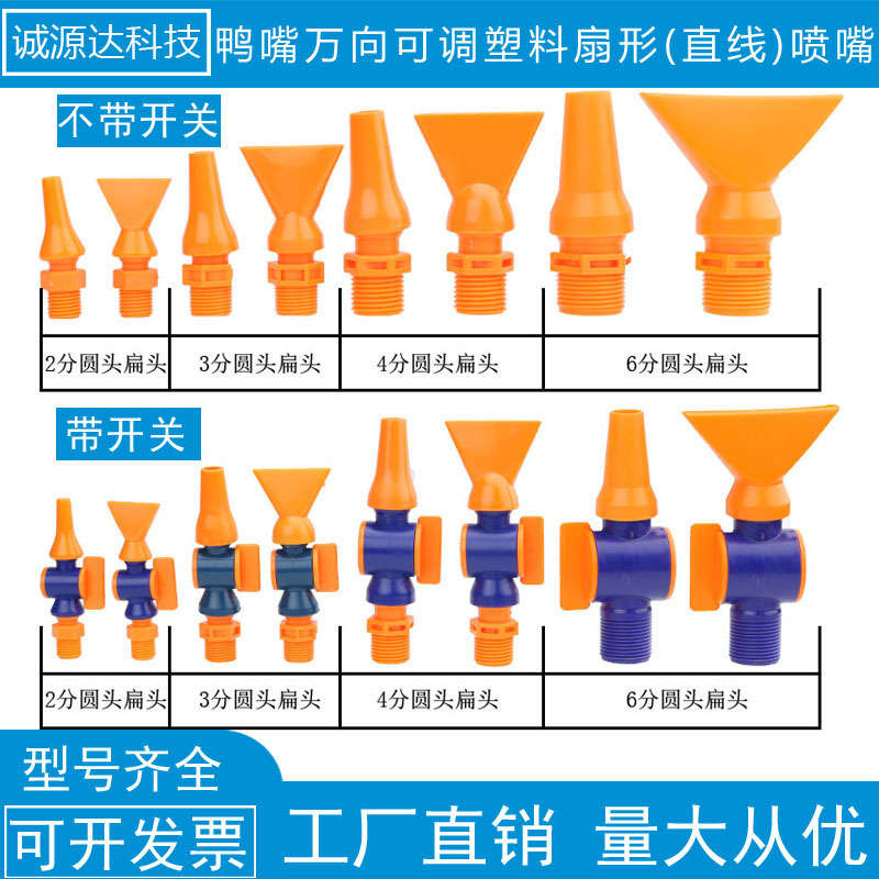 塑料鸭嘴吹气喷嘴扁头喷水嘴扇形可调万向冷却吹风喷头圆头吹气嘴 五金/工具 机械喷嘴 原图主图