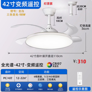 吸顶灯现代简约新款 三防密封款 书房房间极简主卧灯餐厅风扇灯