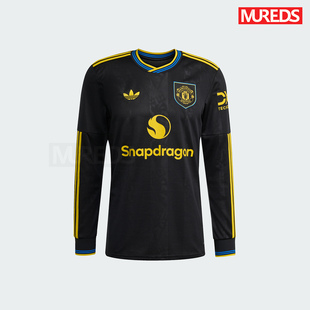 曼联官方正品阿迪达斯25-26赛季二客男子球迷版长袖球衣KD4226
