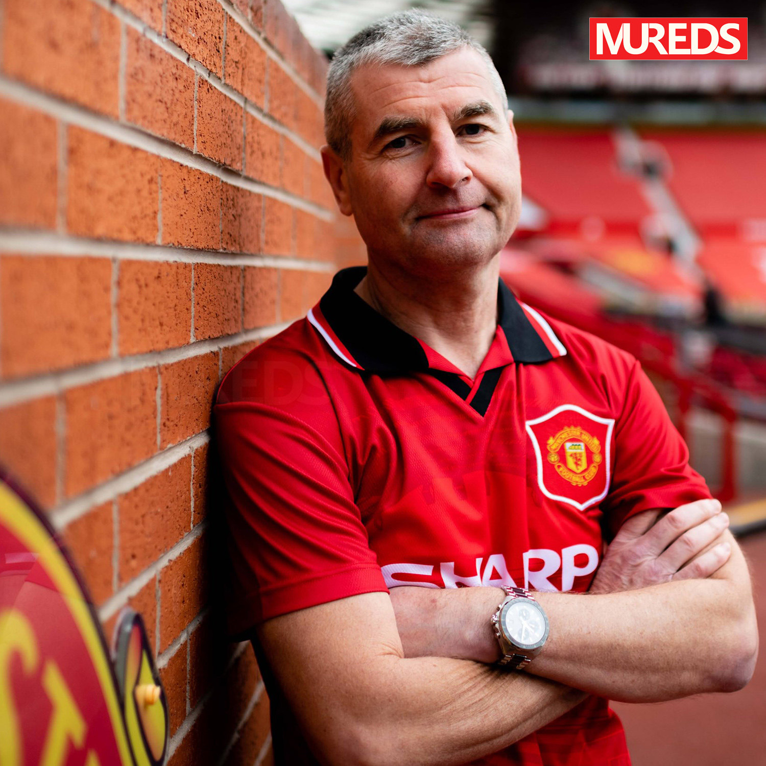 曼联官方正品1995/96赛季经典sharp主场短袖复刻球衣英国代购现货