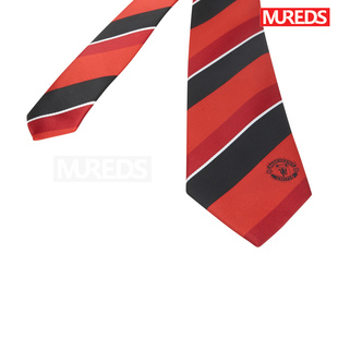 曼联官方周边男士礼物红色黑白红条纹队徽领带英国代购正品现货