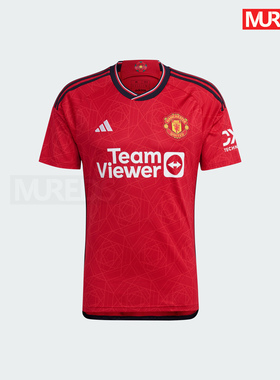 曼联官方正品阿迪达斯23-24赛季主场男子球迷版短袖球衣IP1726