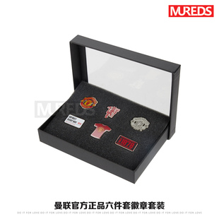 曼联官方周边纪念品六件套队徽红魔鬼徽章套装英国代购正品现货