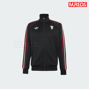 曼联官方正品三叶草阿迪达斯足球休闲文化复古运动夹克外套JZ2230