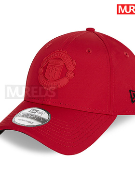 曼联正品New Era可调节棒球帽9FORTY橡胶队徽红色男英国代购现货