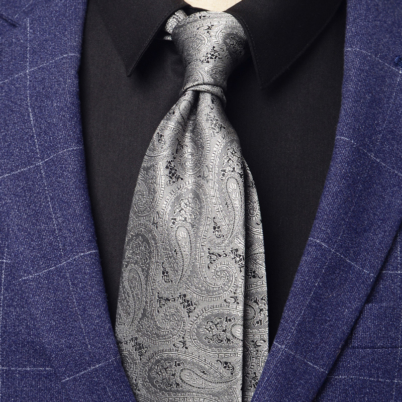 男领带士8宽版正装灰色西装衬衫商务职业上班工作休闲潮1204k