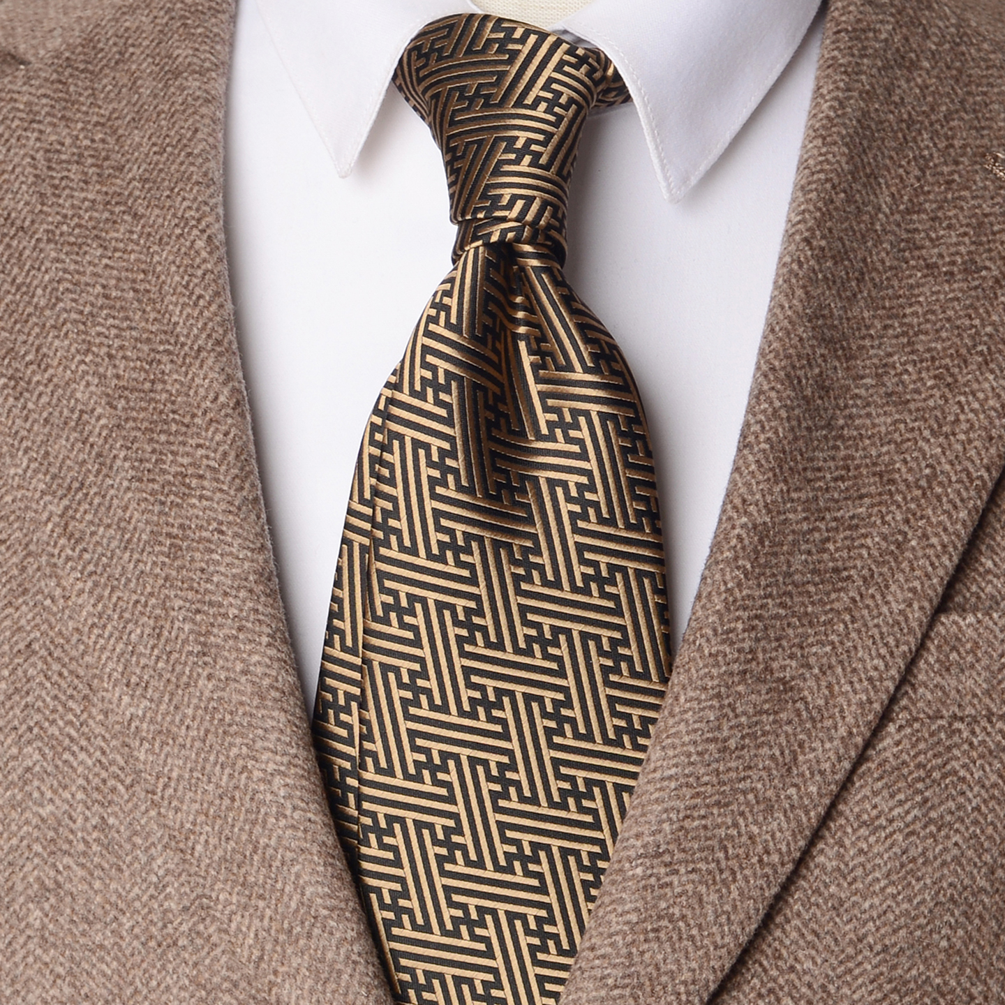 男领带交错纹提花正装商务职业感经典结婚新郎宽版潮1204k