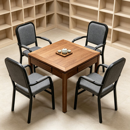 4号4张麻雀椅麻将机椅子靠背棋牌椅子凳子棋牌室椅家用麻将透气椅