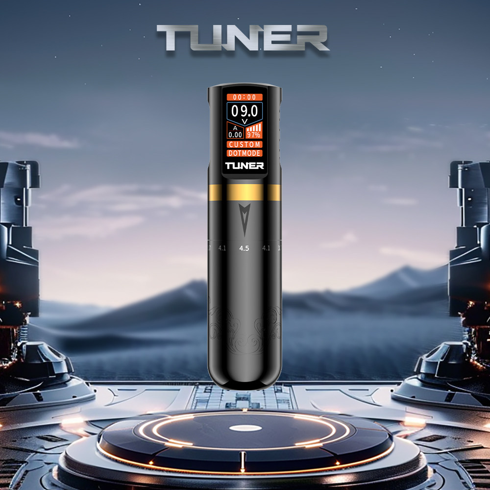 TUNER无线充电马达纹身笔 纹身机 可调节文身机器 大容量电池